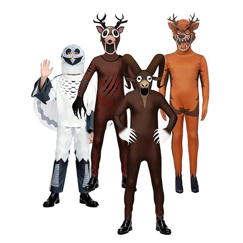 Skräckspel 99 Nätter i Skogen Barn Cosplay Jumpsuit Huvudbonad Perfekt för Män och Kvinnor Get Rådjur Uggla Cos… Mer 170cm