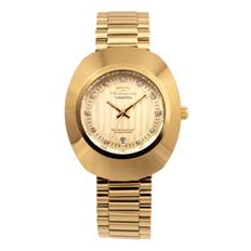 [Technos] Tungsten Date T9C12GC Men's Gold Watch