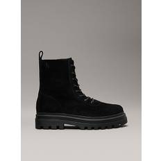 Suede Winter Lug Boots - Black - EU 44