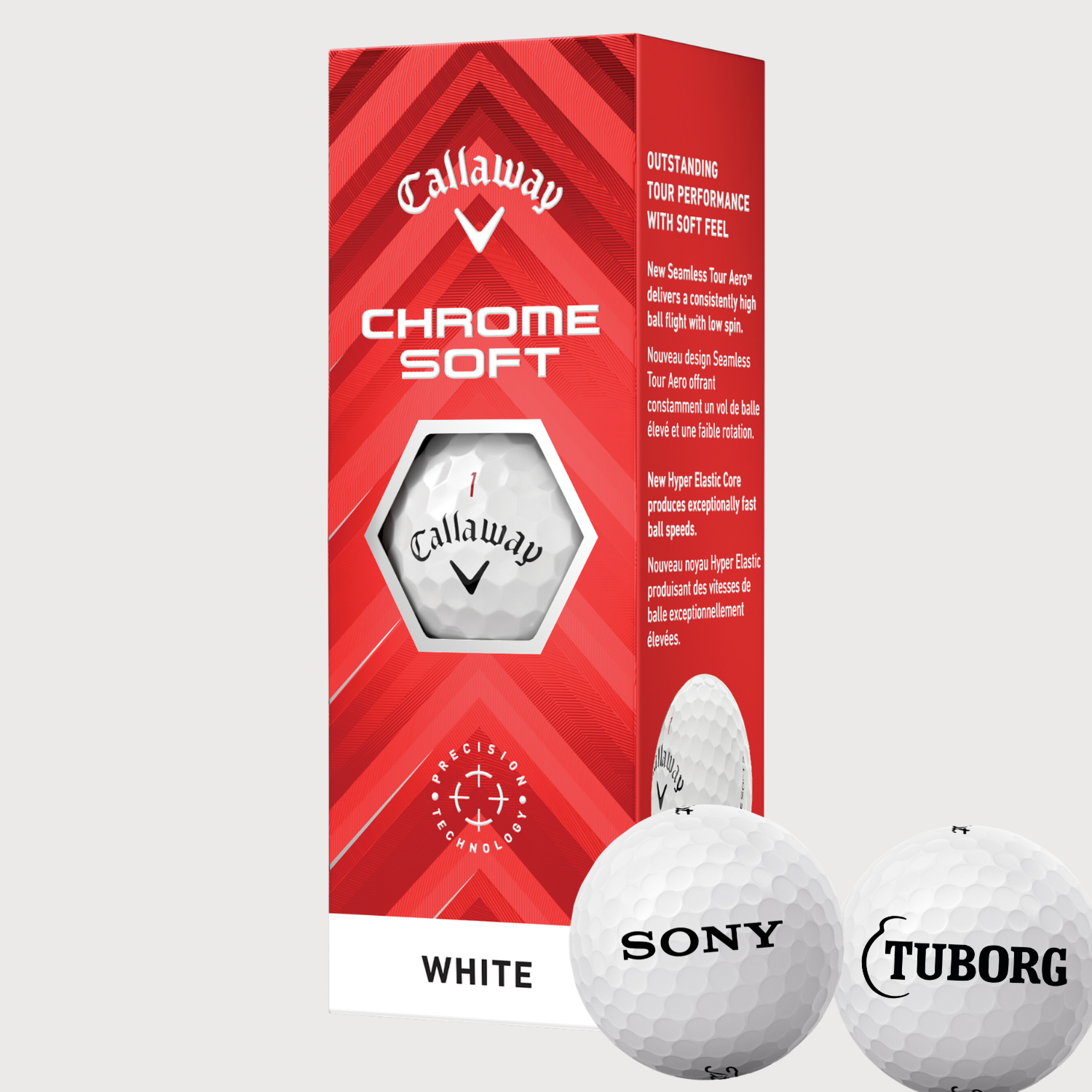 Golfbolde med Express Logo - Callaway Chrome Soft