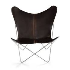 OX Denmarq Trifolium Chair SH: 45 cm - Stainless Steel/Mocca