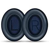 Ainiv Utbytesöronkuddar, 1 par, ersättning för over-ear hörlurarna Bose QuietComfort 35 (QC35) och Quiet komfort 35 II (QC35 II), mjuka öronkuddar i läder, blå + svart