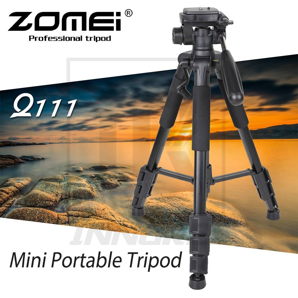 Zomei q111 mini-portabelt stativ i aluminiumlegering för dslr-kamera lätt kompakt reseställ