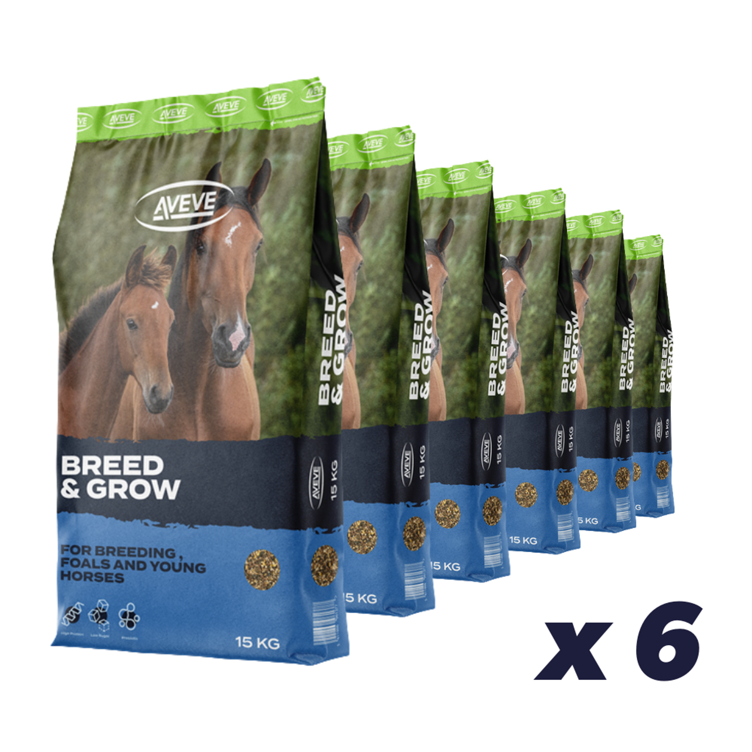 AVEVE Breed & Grow 15 kg - 6 x 15 kg