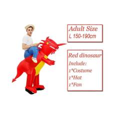 (Rød dinosaur 1004)Voksne børn oppustelig dinosaur kostume Anime Halloween julefest Cosplay kostumer