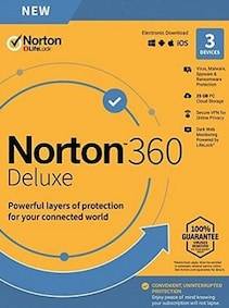 Norton 360 Deluxe - PC, Android, Mac, iOS (3 Devices, 1 Year) - NortonLifeLock Key GLOBAL
