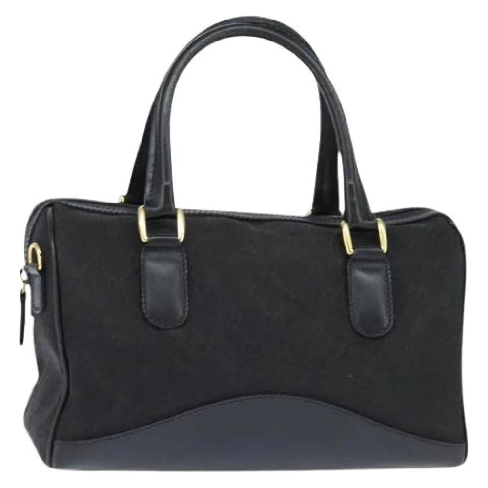 Gucci Vintage Pre-owned Canvas Håndtaske - Vintage - Dame - Sort - ONE SIZE -