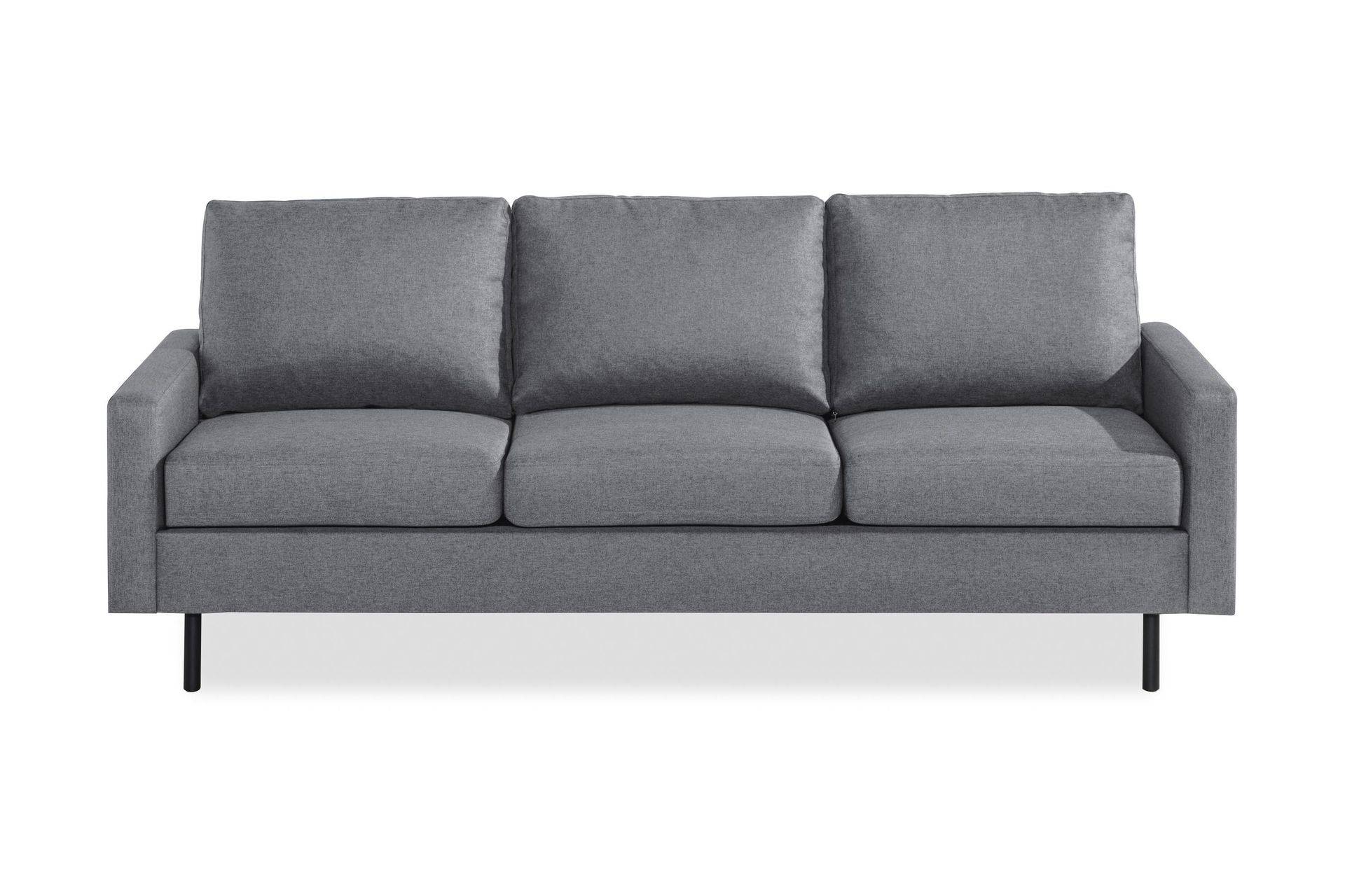 Peppe 3-personers Stofsofa - Lysegrå