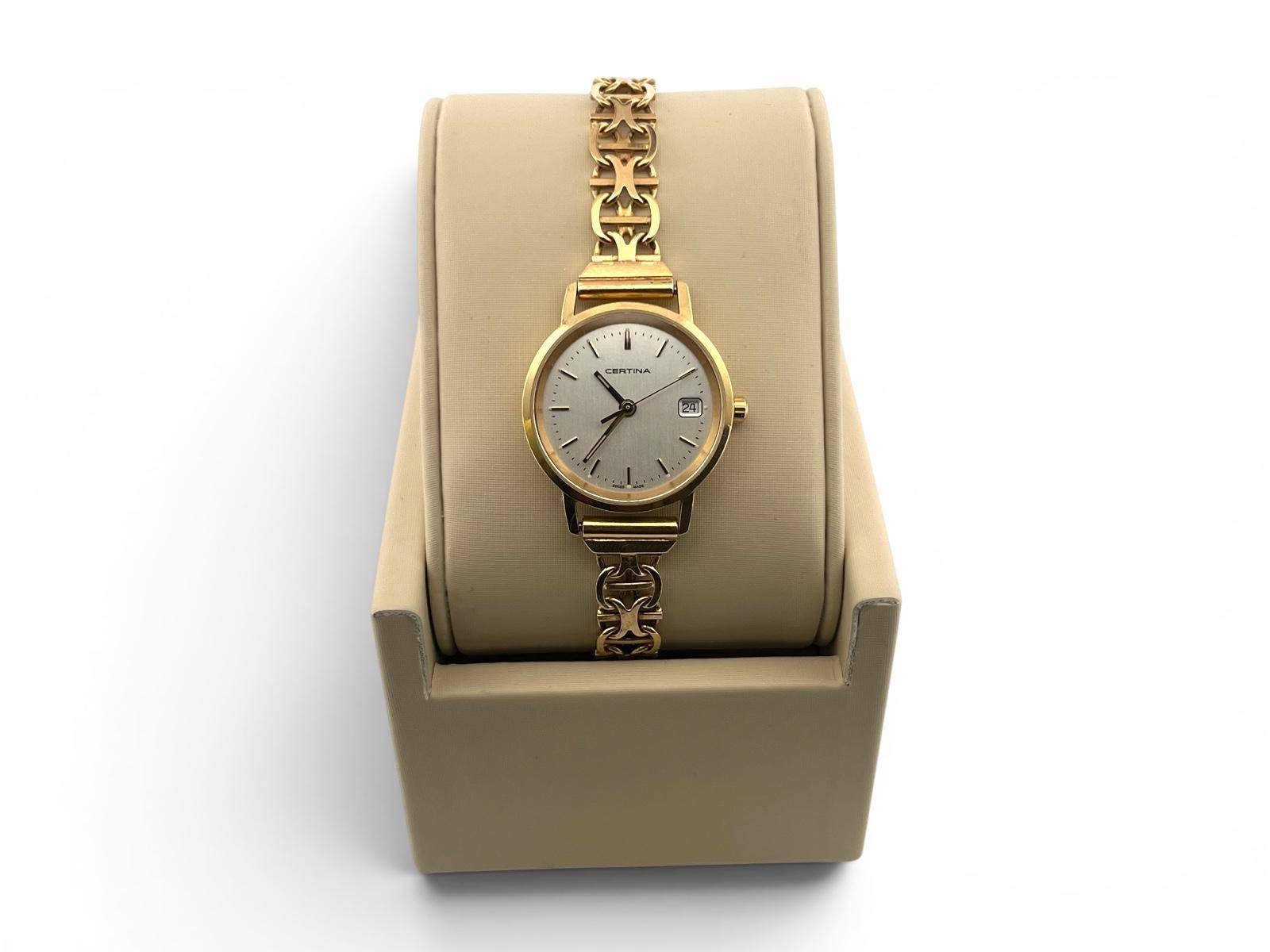 18k Certina klocka med x-länk armbandsur 27,0 gram