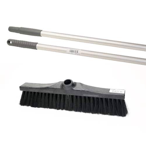 HYGIENTEKNIK Sopborste med skaft 150cm grå