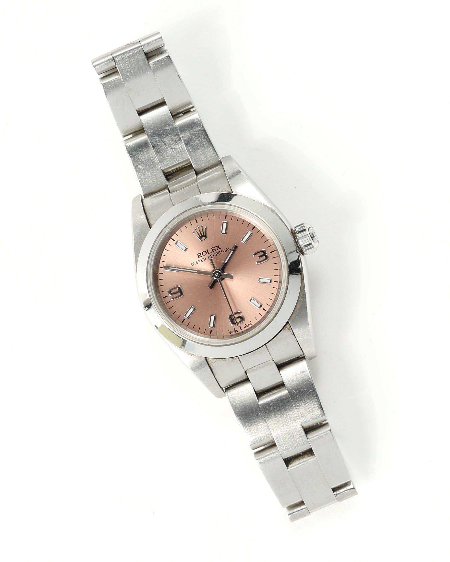 Rolex Oyster Perpetual 25mm 2001 Full Set Watch - Pink (One Size)