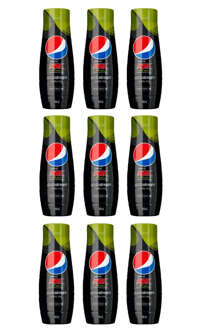 SodaStream - Pepsi Max Lime (9 pcs) - Bundle - Fri fragt og klar til levering - Prismatch