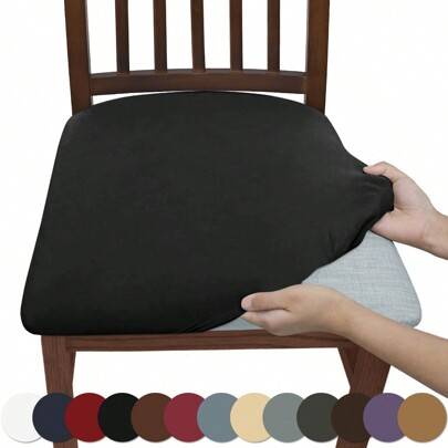 1 st/4 st/6 st pallöverdrag i mjölksilke med hög elasticitet, enkla enfärgade tvättbara skyddande överdrag, dammtäta, lämpliga för restaurang, hotell - Milk Silk Bench Cover-Multicolor (Multi-size)