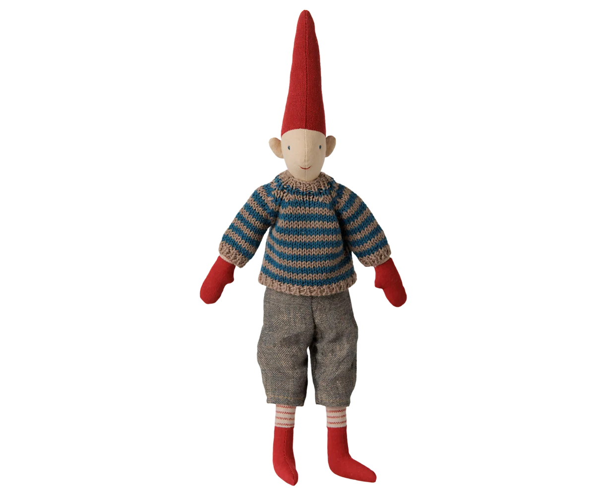 Nisse str. 2, Dreng med Stribet Sweater, Maileg Jul 2026