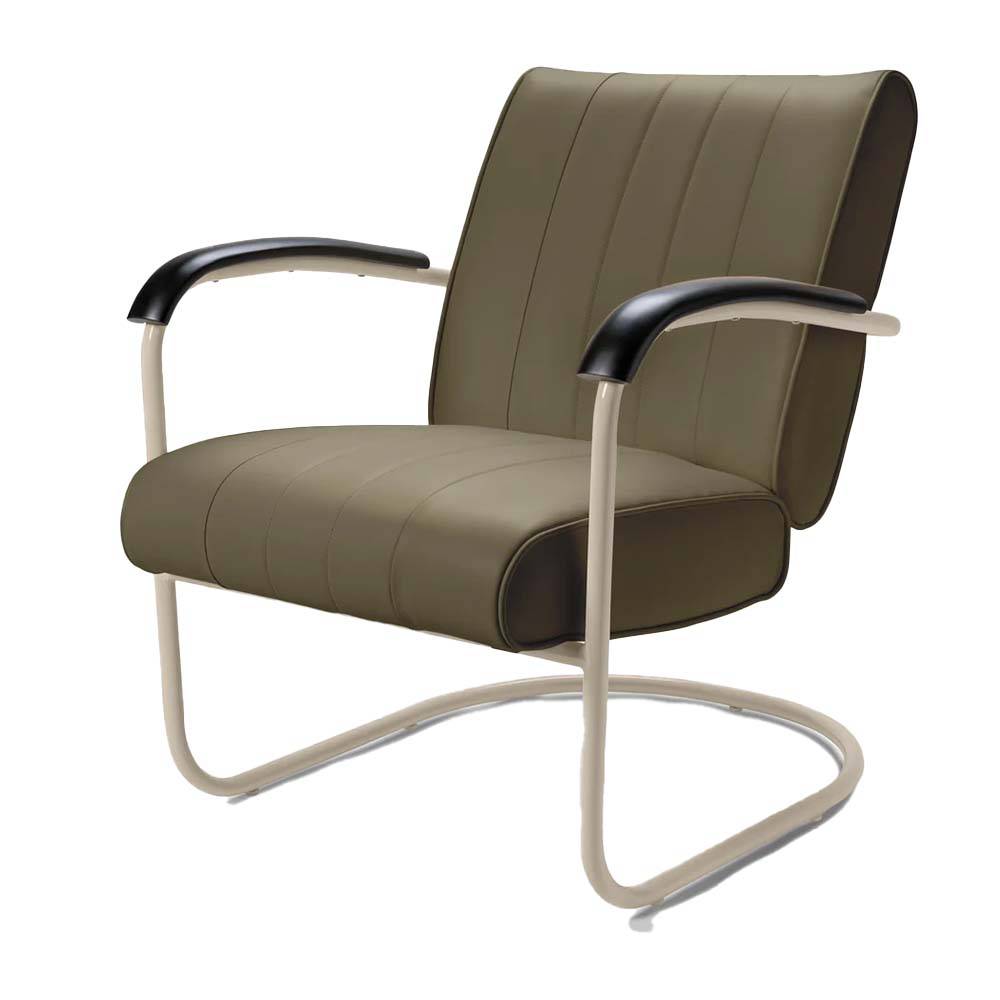 Diner stol Creme nostalgi med armstöd (Färg: ORANGE)