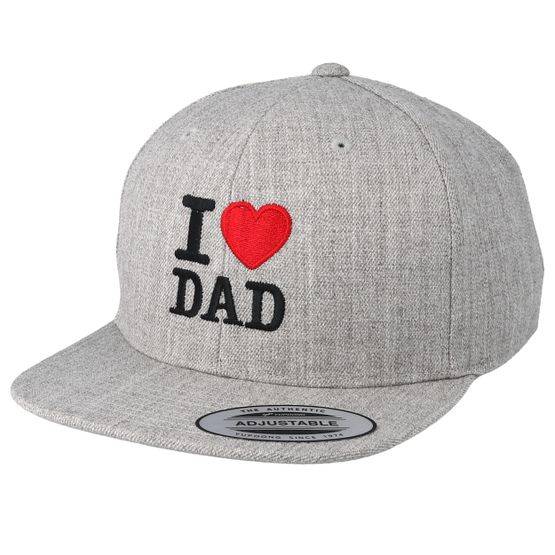 Kiddo Cap - Grå snapback Keps - Kids Kids I Love Dad Grey Snapback @ Hatstore