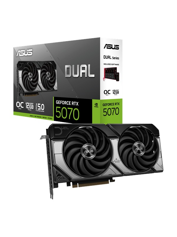 ASUS GeForce RTX 5070 DUAL OC - 12GB GDDR7 RAM - Grafikkort *DEMO*