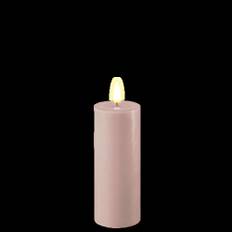 Real Flame LED Bloklys - 5 x 12,5 cm (Rosa)