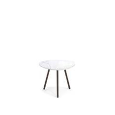 EMU - Terramare Small Coffee Table, Frame: Indian Brown, Top: Porcelain Stoneware, Statuario White - Småbord &amp; Sidobord utomhus - AlfredoChiaramonte,MarcoMarin - Brun - Metall/Sten