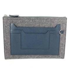 Hermès Vintage, Pre-owned, Dame, Blå, ONE SIZE, Læder, Pre-owned Laeder clutches