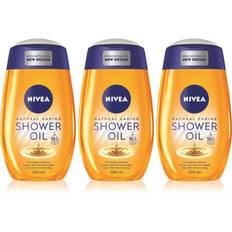 NIVEA Natural Caring Duscholja För torr hud 3 x 200 ml