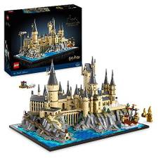 LEGO Harry Potter Hogwarts slott och område Byggsats för Vuxna, Innehåller Kända Platser från Filmerna, Modellbyggsats med Leksaksslott, Samlarobekt, Presentidé, från 18 år 76419