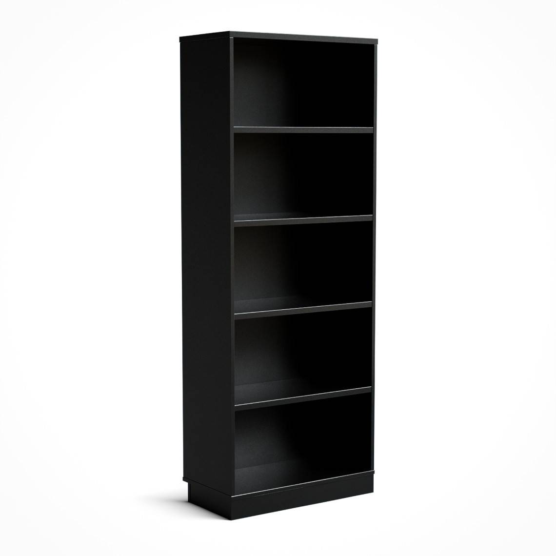 Öppet kontorsskåp Crito 500 - 200,5x76x39 cm, Färg Svart, Underrede Sockel