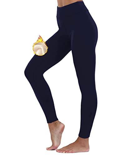 Merlvida Dam termisk fleece fodrade leggings vinter varma leggings för kvinnor tjocka byxor med hög midja ullfoder stretch sport leggings ladies long jogging pants skidbyxor yogabyxor