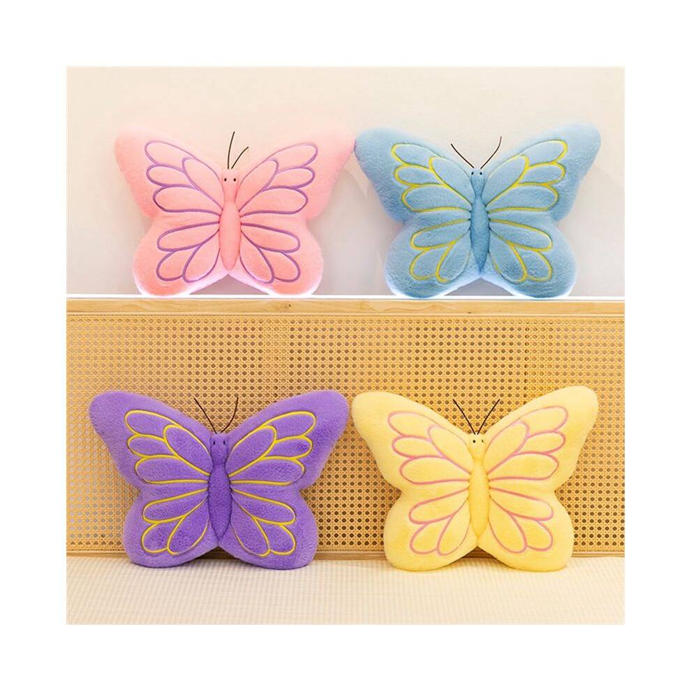Butterfly Pillow Decorative Butterfly Shaped Throw Pillow Soft Plush Cushion Decor for Bedroom Living Room Sofa Couch Yellow