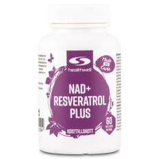 Healthwell NAD+ Resveratrol Plus, 60 kapsler