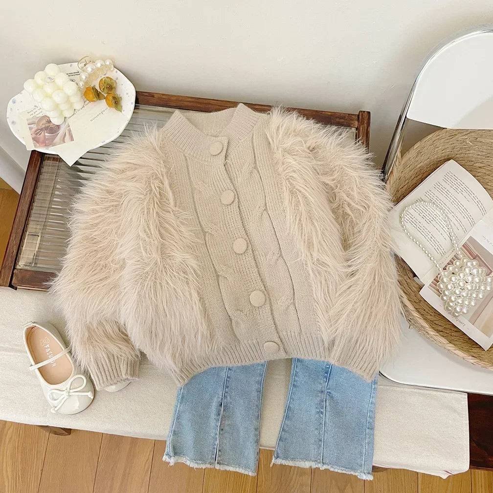 Mini Fashion™ - Varm & Snygg - Vinterjacka för flickor Beige / 90 (1-2 år) | Pedagogiska Träleksaker (size)