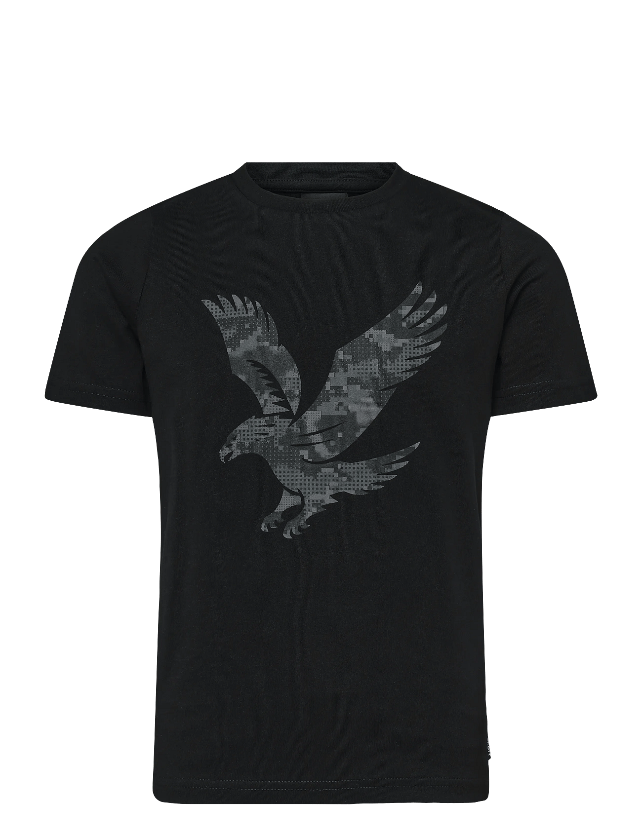 Lyle & Scott Pixelated Eagle Graphic T-Shirt - Black - 152-158