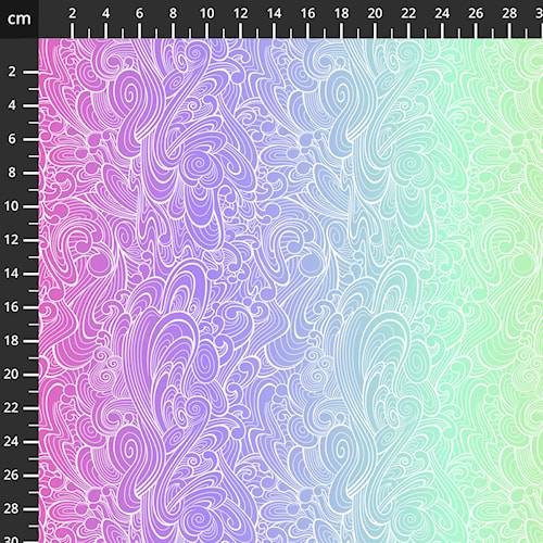 Tula Pink - Floral reef, "RIP TIDE".