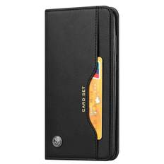 Samsung Galaxy S23 Blankt Læder Cover m. 3 Kortholdere og Forlomme - Sort