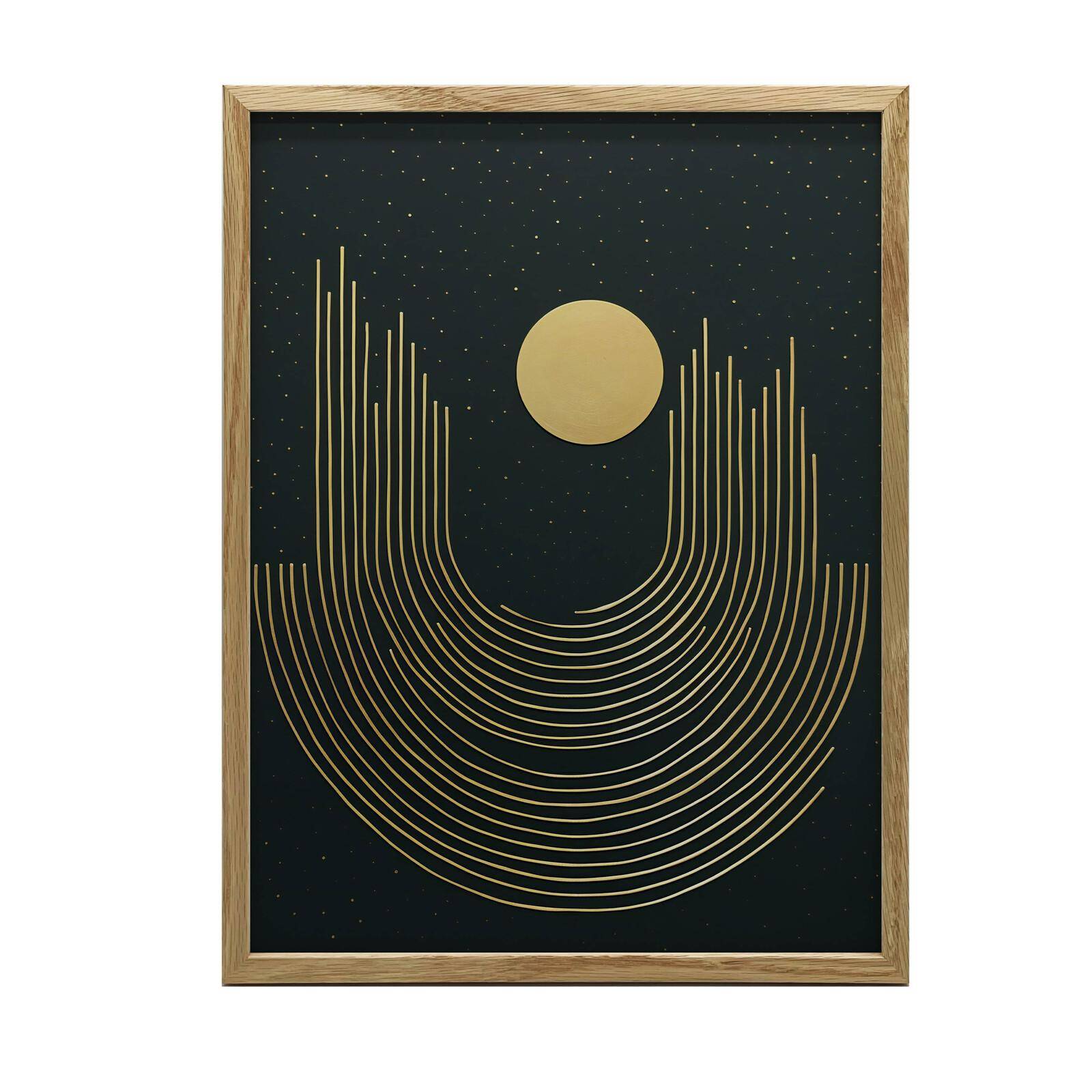 Gyllene Geometri Gyllene Geometri, 50X70 Cm, Utan Ram, Premium Canvas På Kilram 54