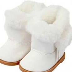 18 Inch Doll Accessories White Boots Christmas American Girl Doll Shoes