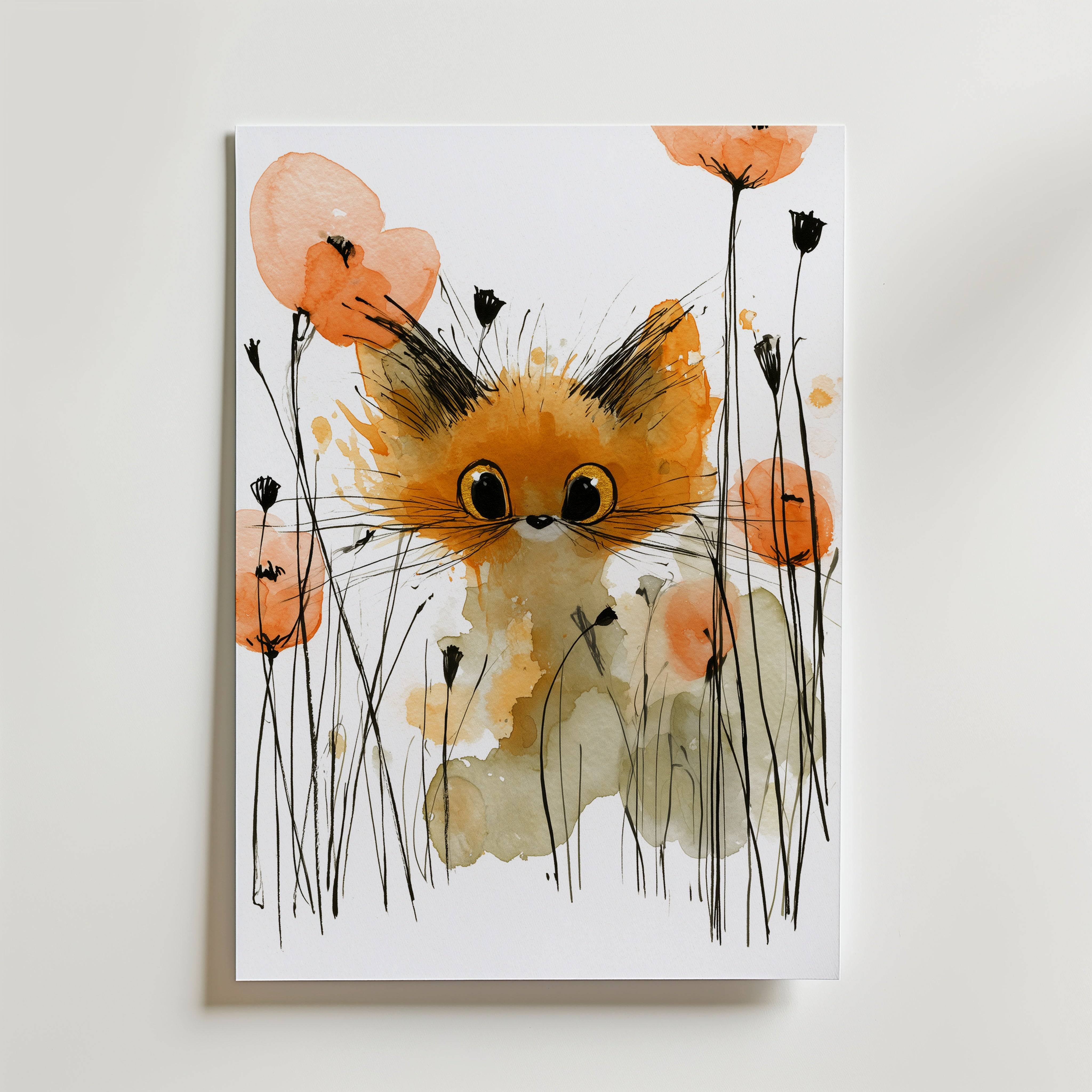 Fox in the Wetlands Poster - Fine Art Poster 21x30 cm Utan passepartout