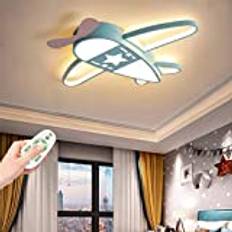 AUCF LED-taklampa, kreativ tecknad flygplan taklampa, 52 W 4160 lm dimbar med fjärrkontroll 3 000-6 500 K, modern taklampa för vardagsrum sovrum hall pojkar flickor barnrum dekoration lampa