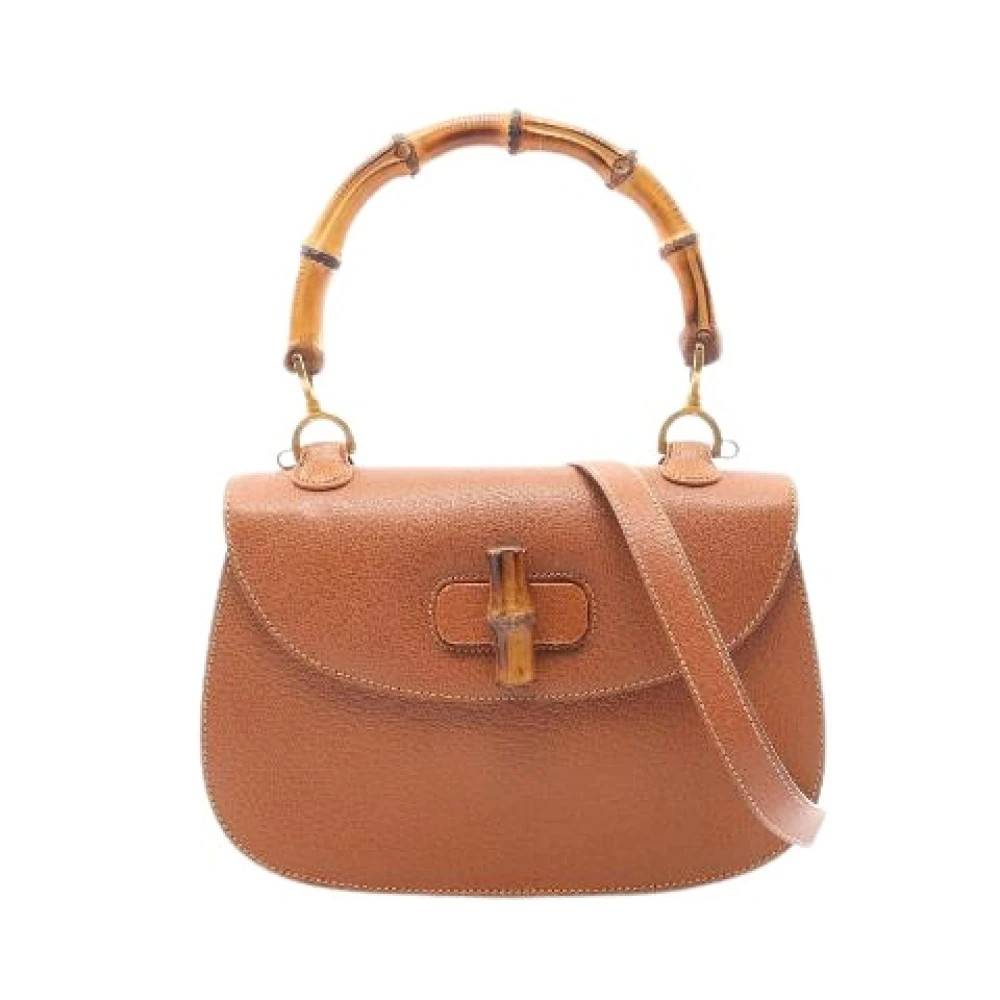 Gucci Vintage Pre-owned Laeder gucci-tasker - Vintage - Dame - Brun - ONE SIZE -