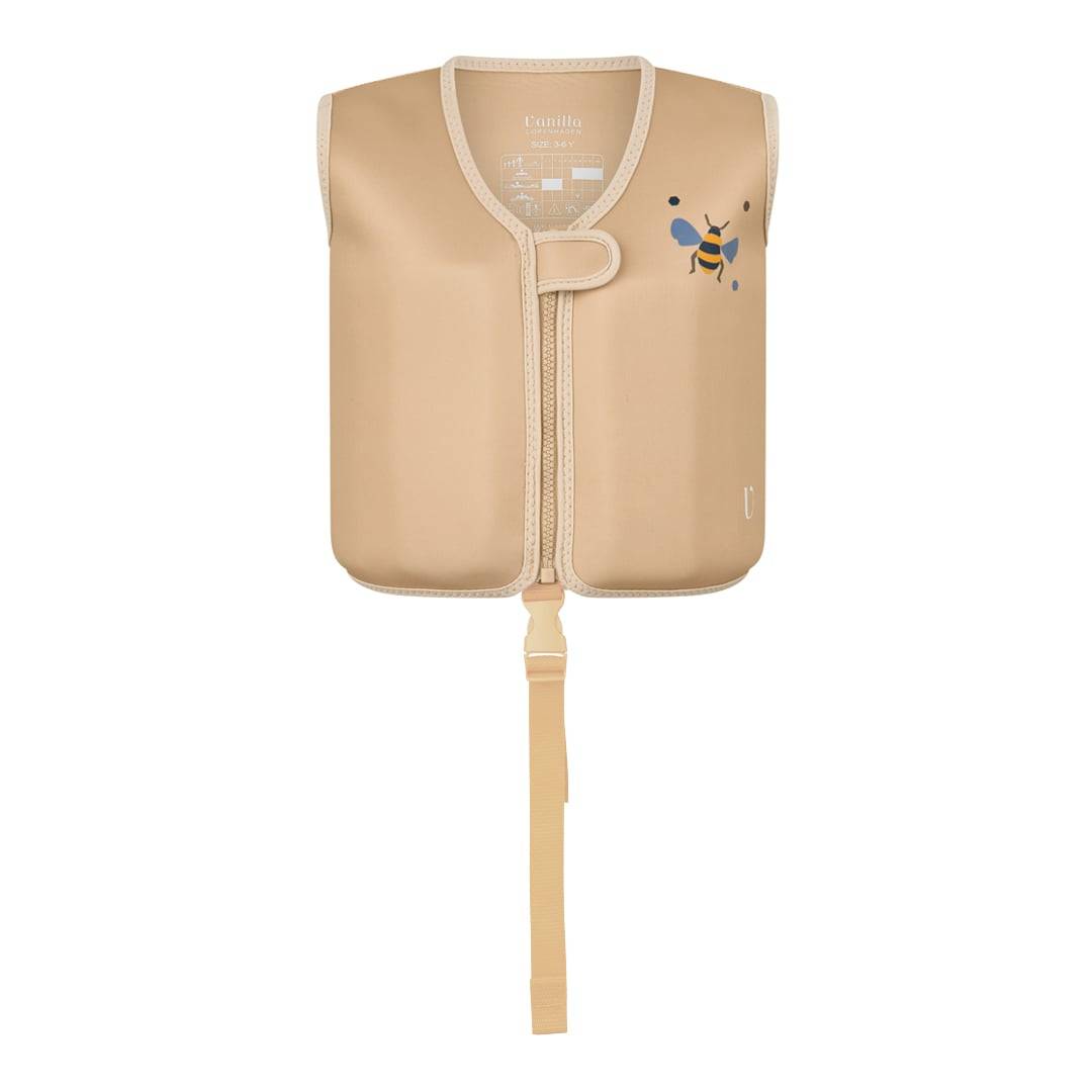 Vanilla Copenhagen - Svømmevest med strop - Honeybee - 1-3 Y - Klar til levering - Beige