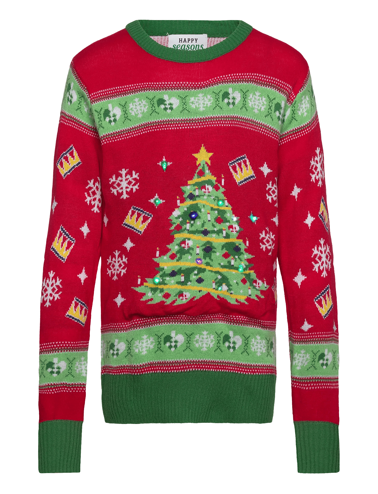 HAPPY SEASONS Christmas Tree Christmas Sweater Red | Red | 11-12ÅR