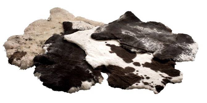 Fårskinnsfäll Wooly Naturligt fläckad 100cm