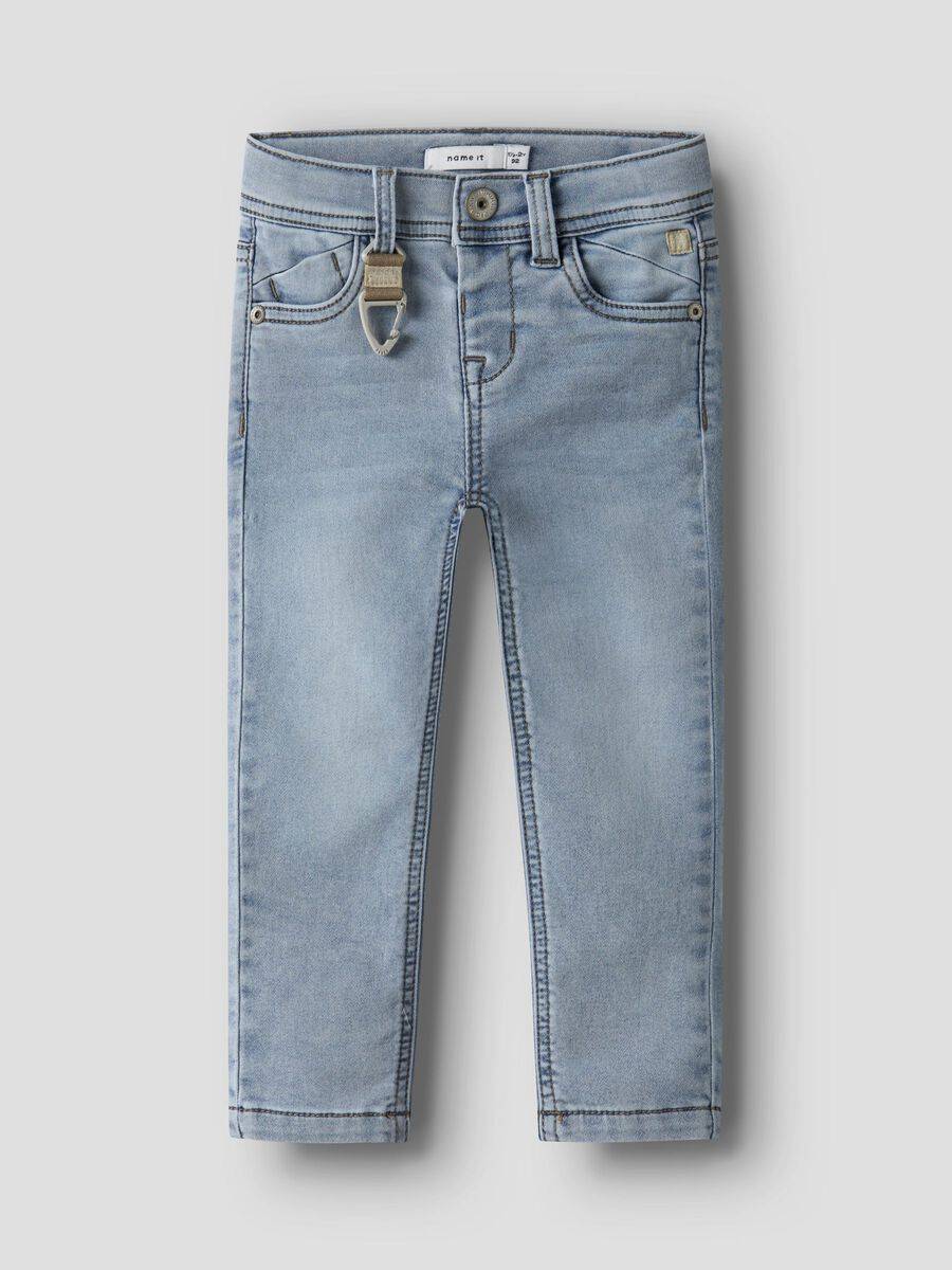 X Slim Fit Jeans - Light Blue Bleached Denim - 128