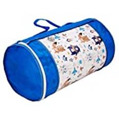 Best For Kids Barnmadrass 70 x 140 | Vikbar madrass för barn med blått reseöverdrag | babymadrass 70 x 140 tillverkad av 100 % gosig mjuk bomull | resesäng madrass | golvmadrass barn, skogsdjur