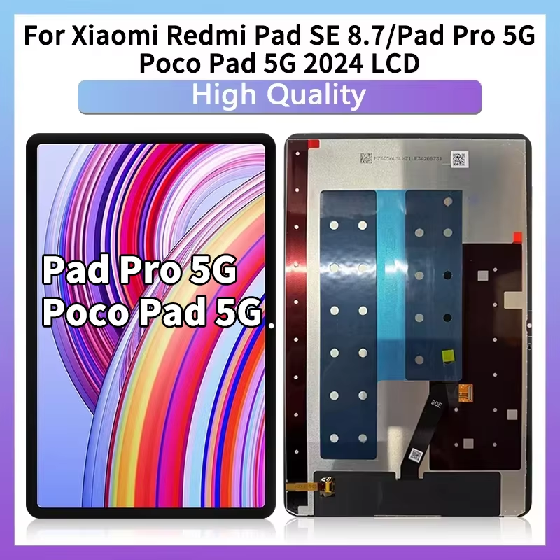 New For Xiaomi Redmi Pad SE 8.7/Pad Pro 5G 2024 12.1 LCD Display Touch Screen Digitizer For Xiaomi Poco Pad 5G 2024 12.1 LCD