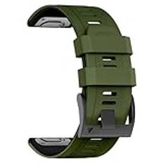 U-LIMVE Armband för Garmin Fenix 8 51 mm/Fenix 7X Pro/Fenix 7X/Fenix 6X Pro/Fenix 6X/Fenix 5X/Fenix 3, silikon QuickFit 26 mm armband för Garmin Descent Mk3i 51 mm/Epix Pro 51 mm/TACTIX 7