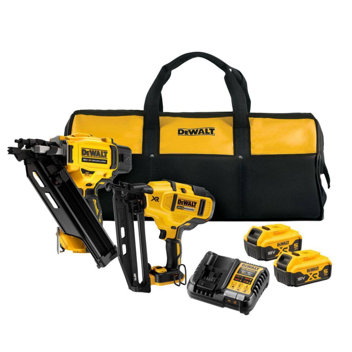 Dewalt DCK246P2-QW Spikpistolpaket med batteri och laddare