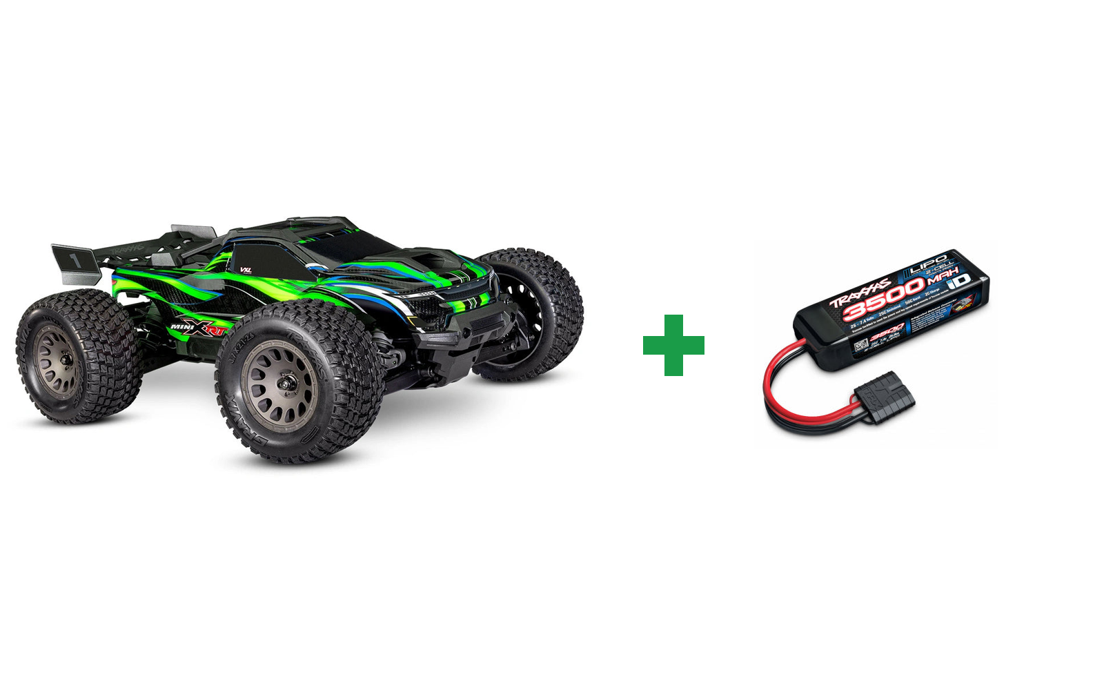Mini XRT RTR TQi VXL-3s - Kompakt størrelse, ekstrem power - Grøn / Ekstra køretid-pakken