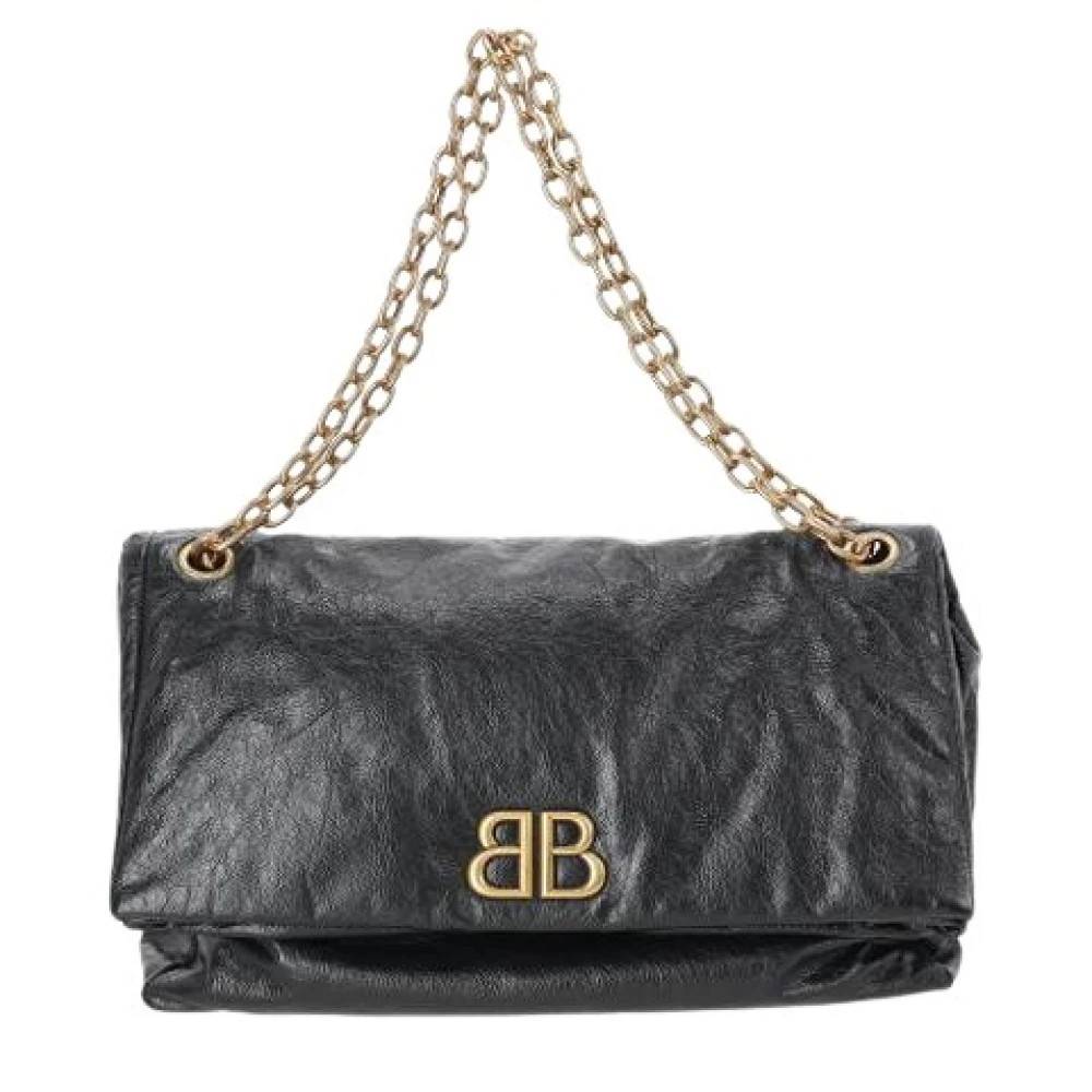 Balenciaga Vintage Pre-owned Læder Skuldertaske - Vintage - Dame - Sort - ONE SIZE - Uld