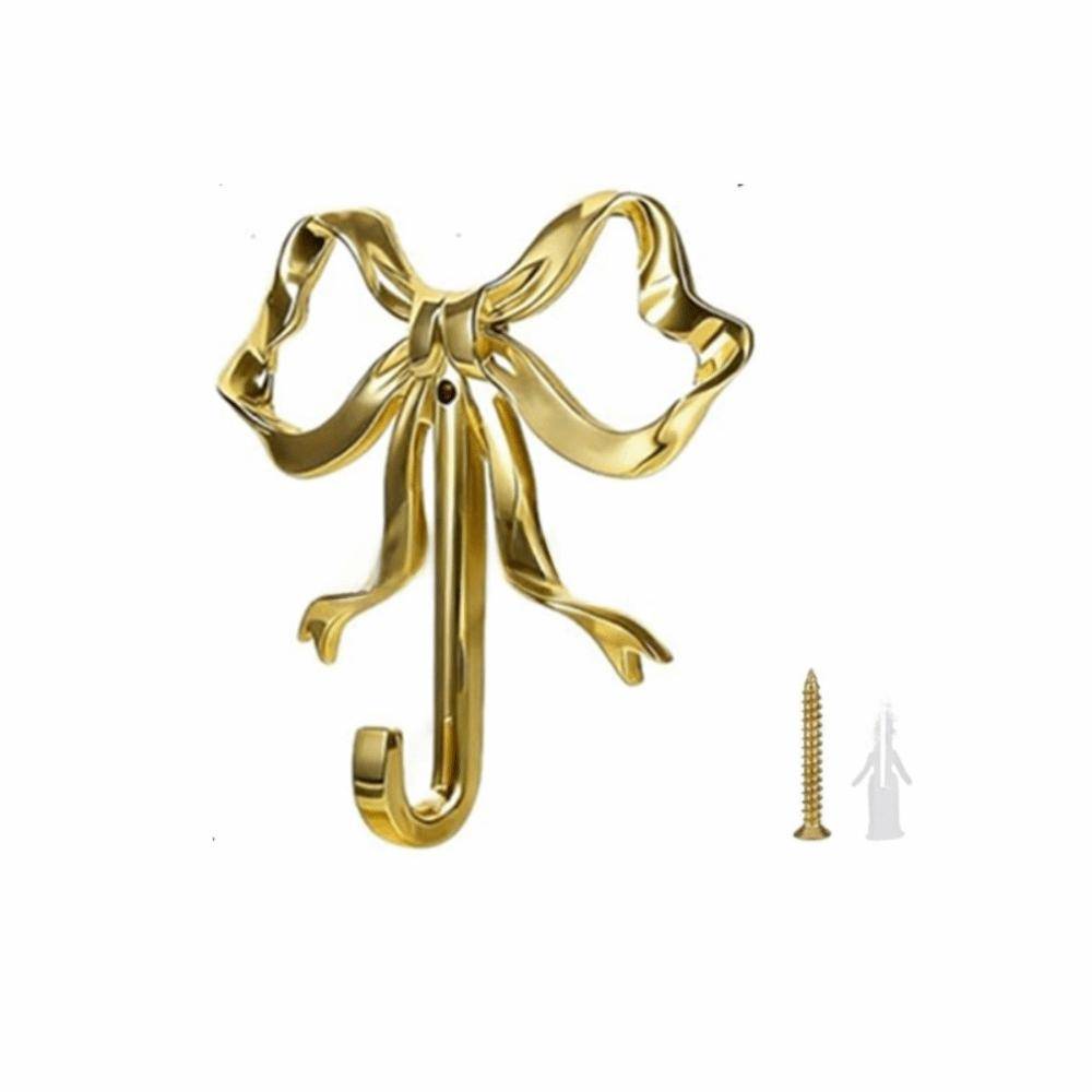 Vintage Nordisk Stil Rosett Knut Väggkrok Enkel Krok Legering Guld Rosettkrok Kraftig Funktionell Antik Guldkrok Kök